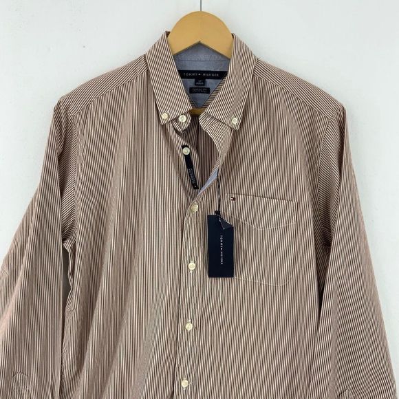 TOMMY HILFIGER Classic Fit Striped Shirt NWT - Picture 2 of 7